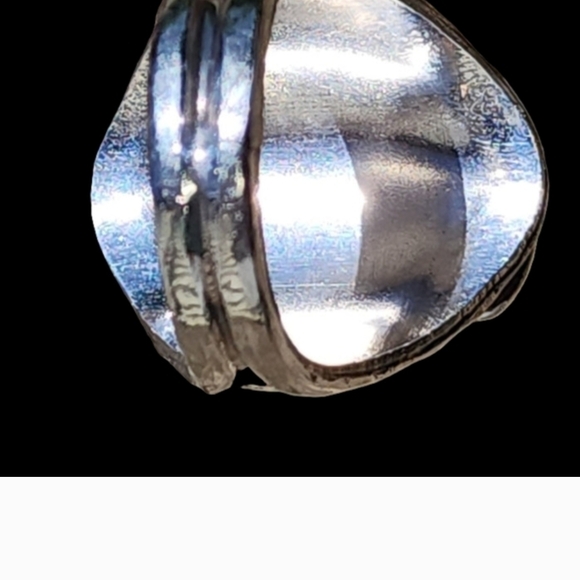 Artisan Turquoise Sterling Silver Native American Leaf Ring Size 10 Jewelry - Picture 5 of 7